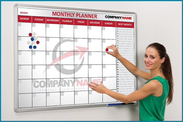 Wall Mounted Magnetic Whiteboards